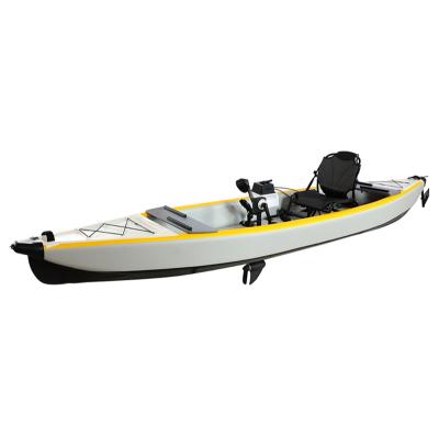 China PVC Top Family Kayak Canoe PVC Material Inflatable Fishing Kayak for sale