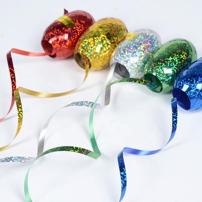 China Vintage 5mm*10m Long Silk Balloon Rope Foil Balloon Laser Ribbon 32ft Silk Ribbon for sale