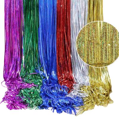 China Vintage 1*2M Mermaid Party. Multicolor Glitter Backdrop Aluminum Curtain Holographic Iridescent Backdrop Decor for sale