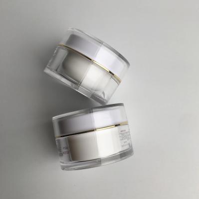 China Cosmetic Cosmetic Containers Acrylic Cream Jar with lid Wholesale Empty 15g 30g 50g Logo Beauty Packaging For Face Cream Eye Cream for sale