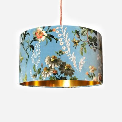 China Customized Modern PVC Round Lamp Shade , Table Ceiling Light Drum Frame Lamp Shade for sale