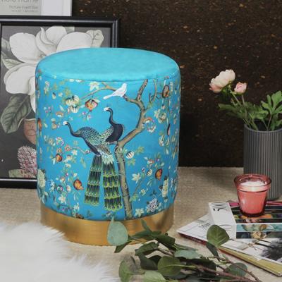 China EUROPEAN solid wood gold kitchen bar stool foot luxury cheap luxury ceramic stools morden chairs for living room for sale