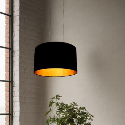 China Customized classic antique gold black cone vintage decoration velvetabric lampshade for hotel hot sale products for sale