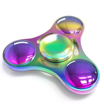 China New Kids Toys Rainbow Style Fingertip Gyroscope Streamlined Hand Spinner fidgety person toy for sale