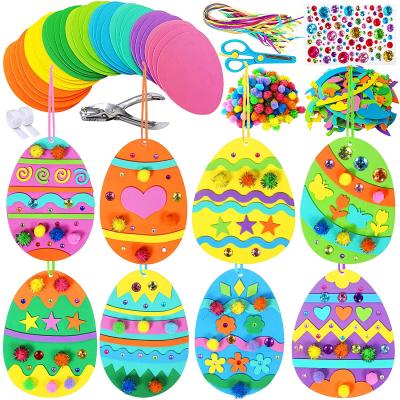 China DIY Easter Kids Craft Kits Assorted Foam Easter Egg Ornaments Easter Foam Stickers For Kids for sale