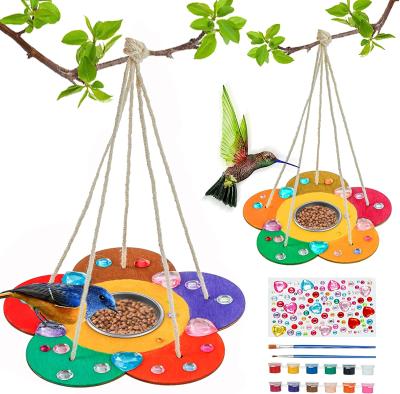 China Kids DIY Wooden Painting Kits Kids Arts And Crafts Bird Feeders For Outdoors For Boys Girls for sale