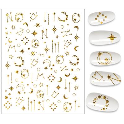 China Waterproof+Eco-friendly+reusable 3D Nail Stickers Leaves Butterfly Panda Love Heart Design Stickers For Nail Art Decor Manicure Foil for sale