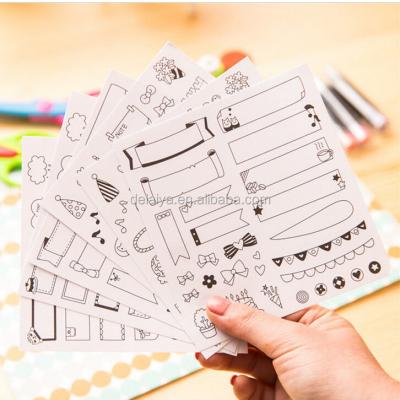 China Decorative Sticker Paper Planner Stickers Photo Album DIY Calendar Diary Planner Accessories for sale