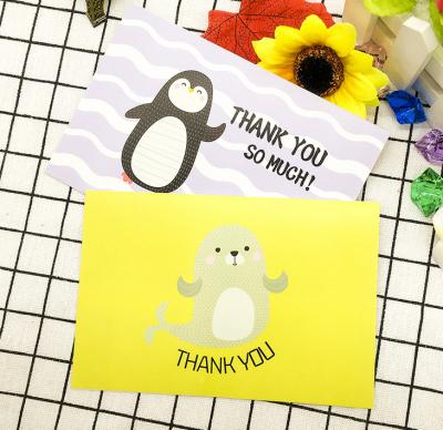 China Hot Wholesale 36/48/100 Pack 4x6 Inch Animal China Custom Thank You Card With Envelope for sale