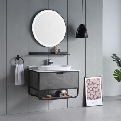 China 2021New modern launched products luxury design modern classic bathroom cabinet with mirror for sale