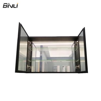 China 2021 New Arrivals Modern High Gloss Bathroom Mirror Set Square Vanity Cabinet for sale