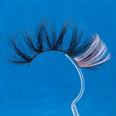 China Natrual and comfortable on your eyes; Sanpurse Cruelty Free Lashes Individual Colored Eyelash Mink Full Strip Eyelashes 2 Tone Color Luxury Highlights for sale