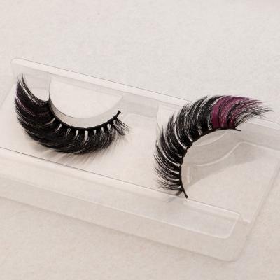 China Natrual and comfortable on your eyes; 2022 New Arrival Cruelty Free L Curly Foxy 18mm Colored Wings End Color Vegan Eyelash Cat Eyes Faux Mink Lashes for sale