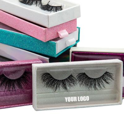 China Thick Design OEM LOGO Full Strip Eyelash Free Seller Customized Boxes Square Rectangle Diamond Eyelash Packaging Box for sale