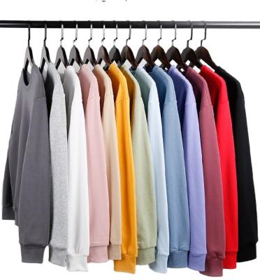 China Custom Men's Oversized Blank Logo Pullover Hoodies Cotton O Neck Sweatshirts Men's Unisex Crewneck Sweatshirts for sale