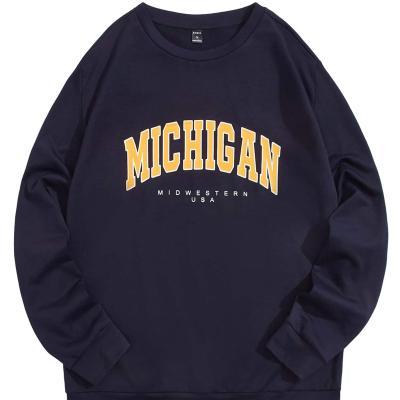 China Custom made pullover hot sale long sleeves sweatshirts printed mens crewneck sweatshirts fashion round neck crewneck sweatshirts men for sale