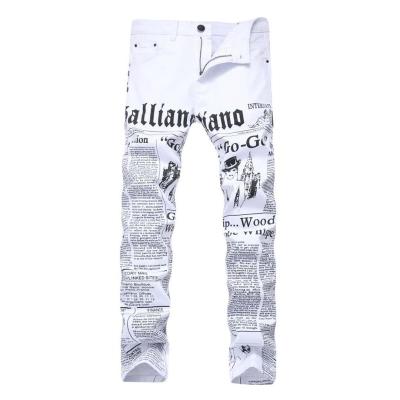 China Directly Customize Printed Hot Sale Mens White Hip Hop Jeans Plus Size Mens Jeans Pants Jeans for sale