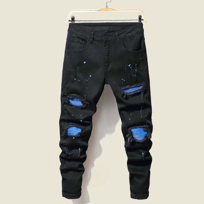 China OEM Custom Printed Black Straight Street Wear Wholesale Cheap Jeans Mens Designer Denim Pants Jeans Men for sale