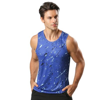 China High quality good quality fabric anti-pilling digital printing man shirts tops casual tank tops for men for sale