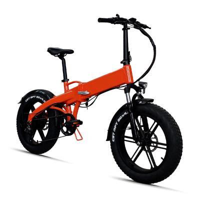 China New model aluminum alloy fat tire ebike 20 inch for sale beach cruiser electric bicycle folding e bike from china factory for sale