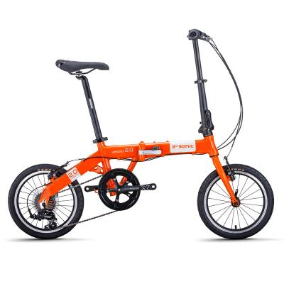 China Ride fashion design WARWOLF 2.0 speed inchcity bicycles latest new 7 mini 16 alloy folding urban bikes for women with shimano clutch for sale