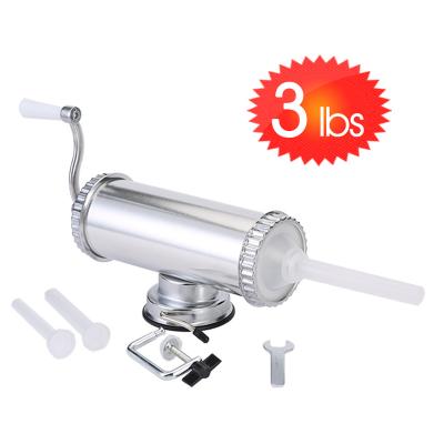 China With Suction Base Sausage Maker 1.5KG Viable Aluminum Manual Sausage Stuffer Homemade Sausage Stuffer for sale