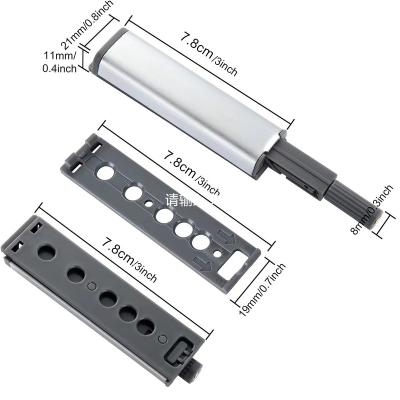 China Adjustable Swing 4mm Furniture Sliding Door Hardware Door Closer Damper Protect Door Piston Kitchen Cupboard Push To Open Latch for sale