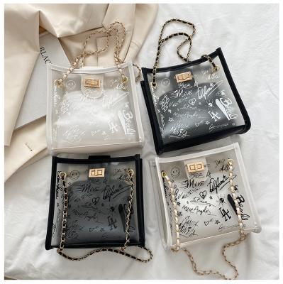 China Fashion 2 in 1 New Trend Transparent Shoulder Bag Woman in Running Ladies Bag 2022 Shoulder Women Messenger Crossbody Bag for sale