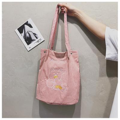 China Hot Sale Canvas Tote Bags Red Shoulder Strap Tote Handbags Women Shoulder Bags Fashion Cartoon Doodle for sale