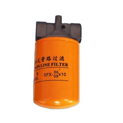 China Material of Construction Shops Aluminum Alloy Spin-On Line Rotary Oil Filter SP-06X25-J Engine Oil Filter for sale