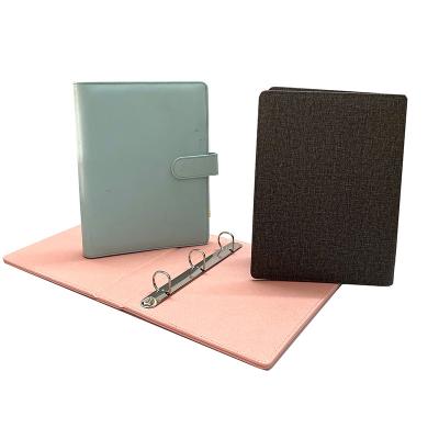 China PU Customize A5 A6 Ring Binder Leather Notebook PU Folder Loose Leaf Album for sale