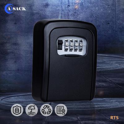 China Weather Protective Cover Prevents Freezing And Jamming Portable Wall Mounted Asack G4 4 Digit Combination Spare Key Box Security Fine Metal Aluminum Security Hidden Safes for sale