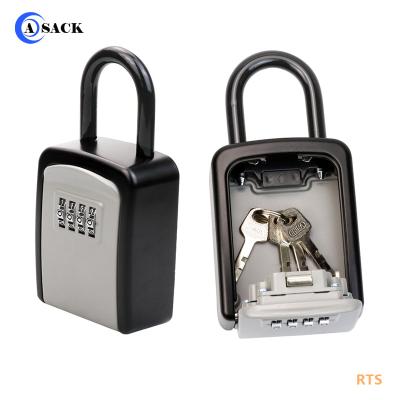 China 4 Digit Box Asack Group of Ten Factory Large Capacity Aluminum Alloy 4 Digit Combination Key Lock Safe Security Storage Holder Good safe box market for sale