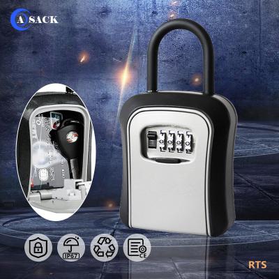 China Weather Protective Cover Prevents Freezing and Jamming Asack G7 4 Wall Mounted Safes Aluminum Security Caja De Llaves Alloy Combination Digit Key Safes Metal Box for sale