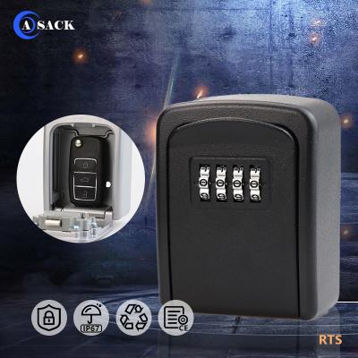 China Weather Protective Cover Prevents Freezing and Jamming Portable Asack G9 4 Digit Combination Lock Box Security Top Coded Security Key Locks Caja de Llaves Anti-Theft Aluminum Safe alloy for sale