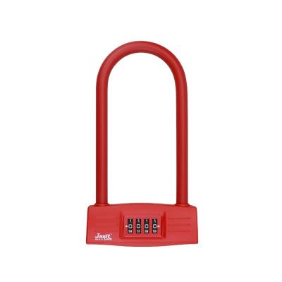 China 4 digit password bicycle u lock diameter 13mm waterproof u-lock for sale