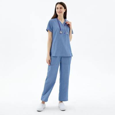 China Fuxin Fuyi Hospital Apparel Nurse High Fashion Medical Uniform Eco-friendly Comfortable Superior High Fashion Custom Zipper Scrub Sets for sale