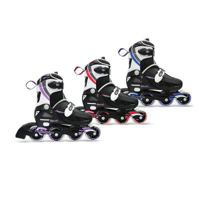 China Promotional PVC PU Wheels Skates Shoes Inline Adjustable Freestyle Skates Shoes For Kids for sale