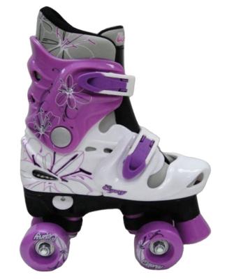 China Fun Adjustable Hard Boot Quad Inline Roller Skates For Kid for sale