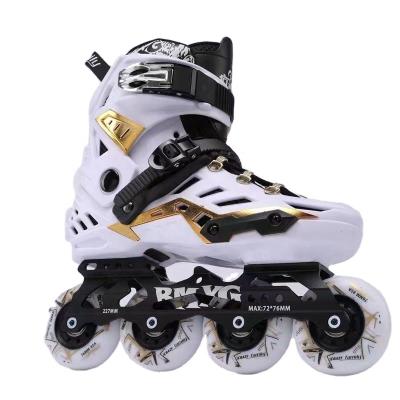 China Freestyle Detachable And Washable Indoor Slalom Hard Sleeve Boot 4WD Adult Inline Skates for sale