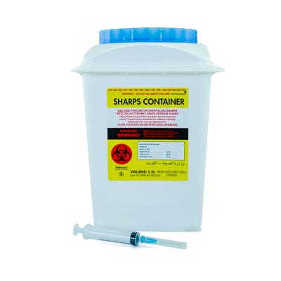 中国 High Quality Medical Disposable Needle Collector 3L Disposable US Market Standard Sharps Container For Syringes 販売のため