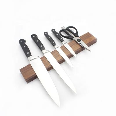 China Viable Permanent Walnut Knife Holder Strip Wooden Magnetic Bar for sale