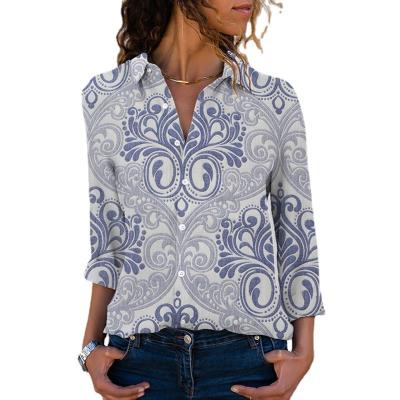 China 2023 Fashion Women's Casual Shirts Others New Arrival New Long Sleeve Women's Shirts Printed Tops for sale