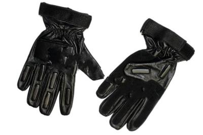 China Black Full Finger Tactical Gloves,High quality leather,Size:S,M,L,XL for sale