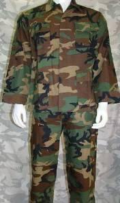 China Army Camo Woodland Military Uniform For 35% Cotton And 65% Polyester for sale