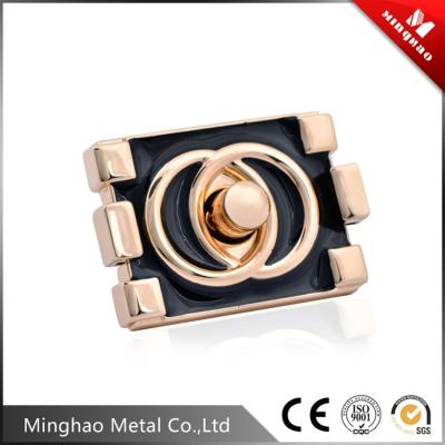 China Classical style gold handbag square turn lock，50.58*36.75mm for sale