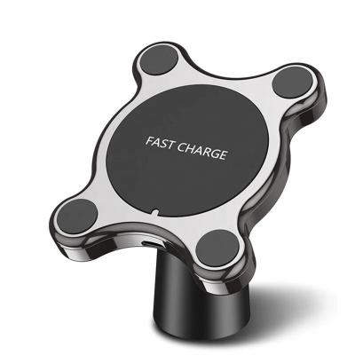 China Fast Magnetic Car Phone Holder Stand Radio Bracket 10W Wireless Charger For iPhone Samsung N18 Stand Wireless Charging Holder for sale