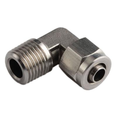 China Pneumatic Male Air Elbow Stainless Steel Screw Quick Fittings for sale