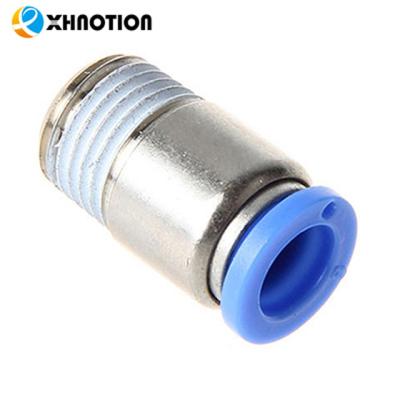 China Pneumatic Plastic Push In Fitting , Round Male Straight Fitting , Push In Tube Fitting POC for sale