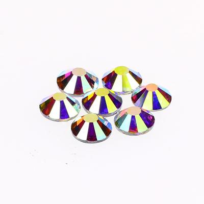 China Crystal Stone Flat Back Mixed Nail Art Nail Art Rhinestone DIY Round Non-hotfix Sizes Crystal Crystal ab for sale